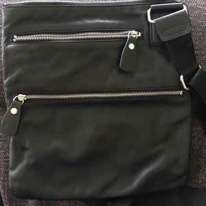 Black leather bag